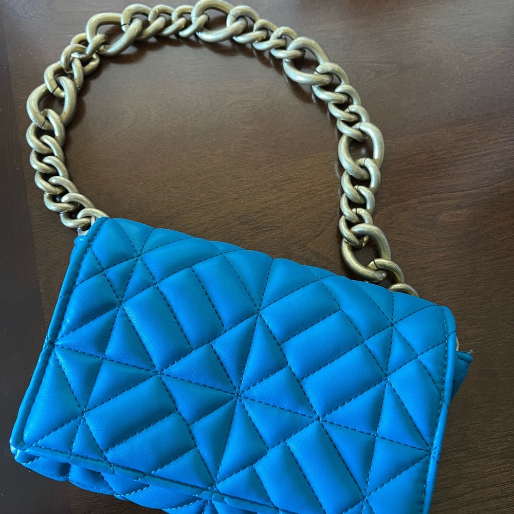 Zara blue shoulder bag
